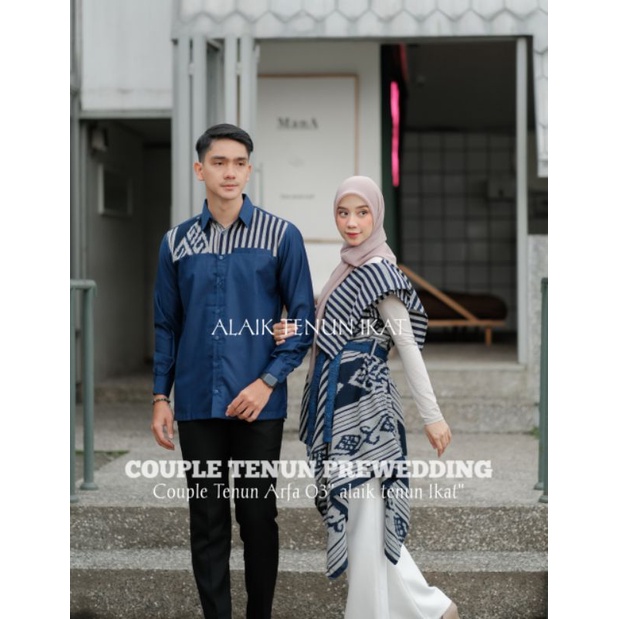 (READY STOCK) COUPLE BAJU TENUN ARFA 03 - KEMEJA TENUN - DRESS TENUN