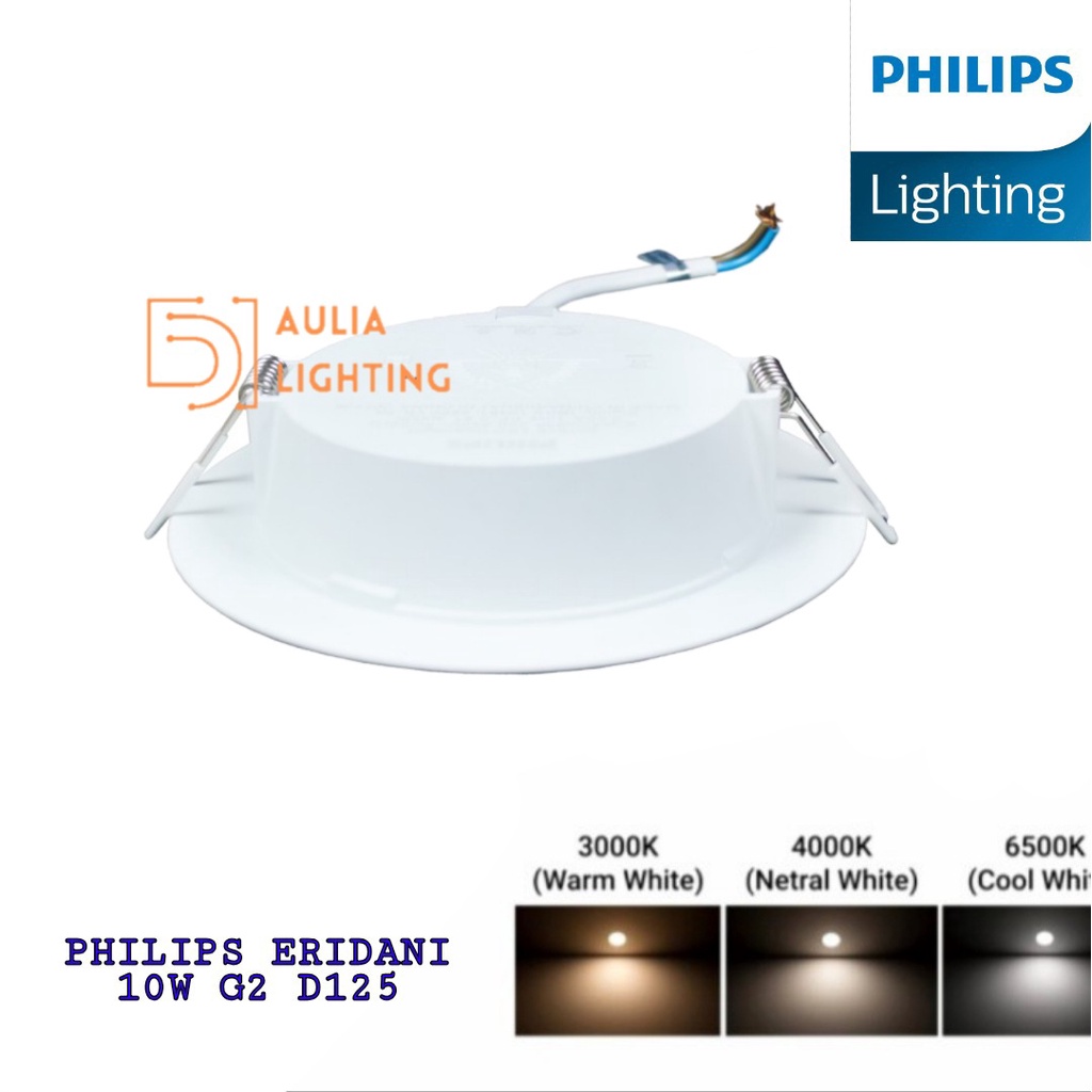 Lampu LED Philips Eridani 10W DLI90B 10Watt G2 White Downlight Panel D125 5 inch Plafon Hias Inbow Ceiling Plafon Rumah Minimalis