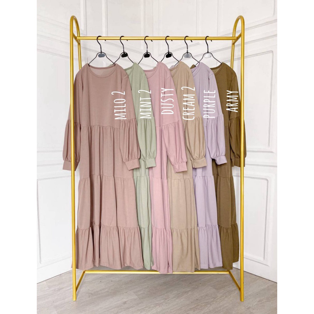 BEFAST - ZFS OOTD Wanita Dress AIZINA / NERO MAXI / Pakaian Dress Perempuan / Dress Wanita Kekinian / Dress Pesta / Fashion Wanita Kondangan / LongDress Lengan Panjang / Dress Polos Formal / Terlaris / Trendy