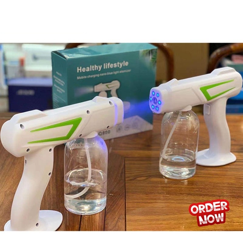 BEAUTY JAYA  - MURAH - Tabung 800ml Fogging Machine Wireless Disinfection Blue Light / Nano Spray Gun UV Disinfektan/BISA COD