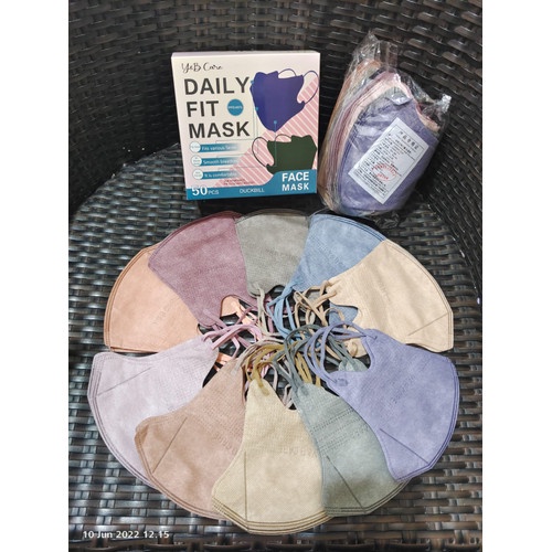 DUCKBILL GARIS MIX WARNA Y&amp;B FACEMASK 1BOX ISI 50PCS