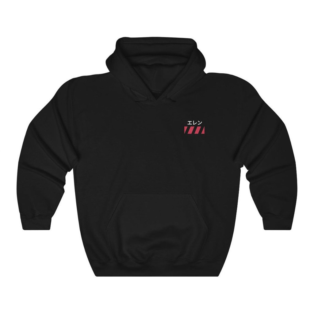 Hoodie Eren Yaeger Kanji AOT Attack On Titan SNK Anime Manga Premium