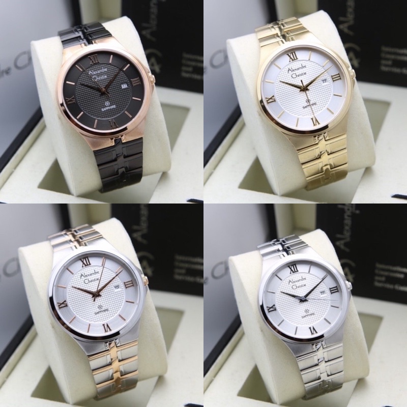 ALEXANDRE CHRISTIE 8541 MD SAPPHIRE JAM TANGAN PRIA ORIGINAL