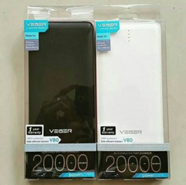 POWER BANK VEGER ORIGINAL 20000MAH POWERBANK