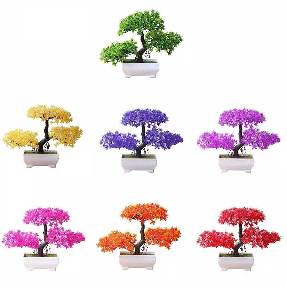 ☀ INDOLAND ☀ Pot Tanaman Hias Dekorasi Bunga Ornamen Tanaman Bonsai Buatan Untuk Dekorasi Rumah R161 R083