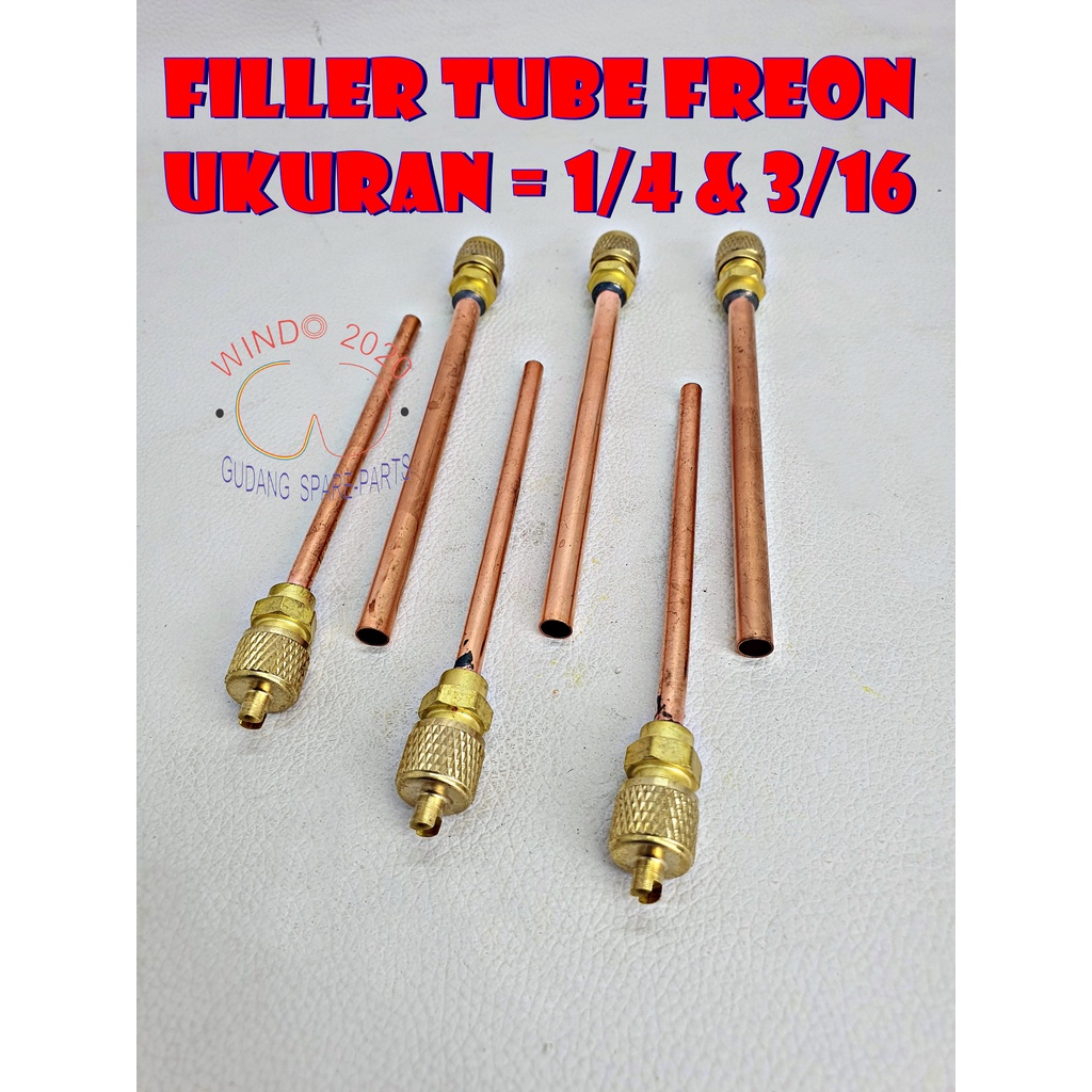 PENTIL PENGISIAN KLEA / KULKAS / FREEZER 1/4 &amp; 3/16 / FILLER TUBE