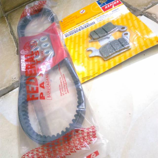 V-belt set roller paket federal beat f1/vario 110f1/scoopy f1/spacy f1+ kampas rem depan aspira part