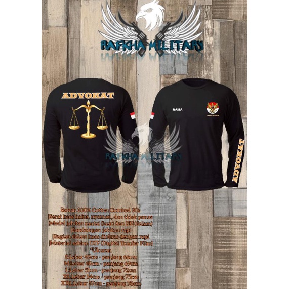 kaos advokat/ kaos lengan panjang advokat