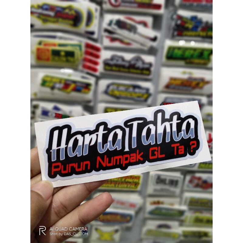 sticker printing HARTA TAHTA PURUN NUMPAK GL TA?