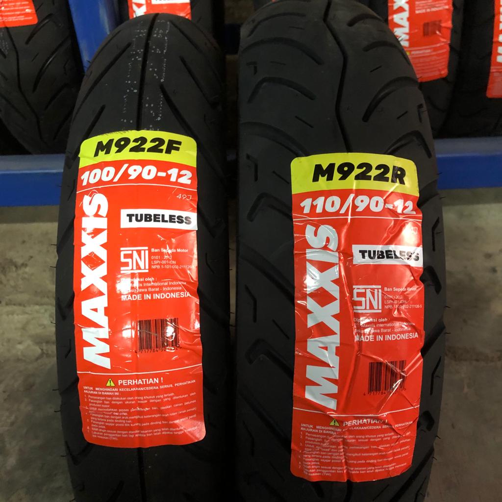 Paket ban matic Scoopy new freego Maxxis M922 100 90 &amp; 110 90 12 M922F M922R