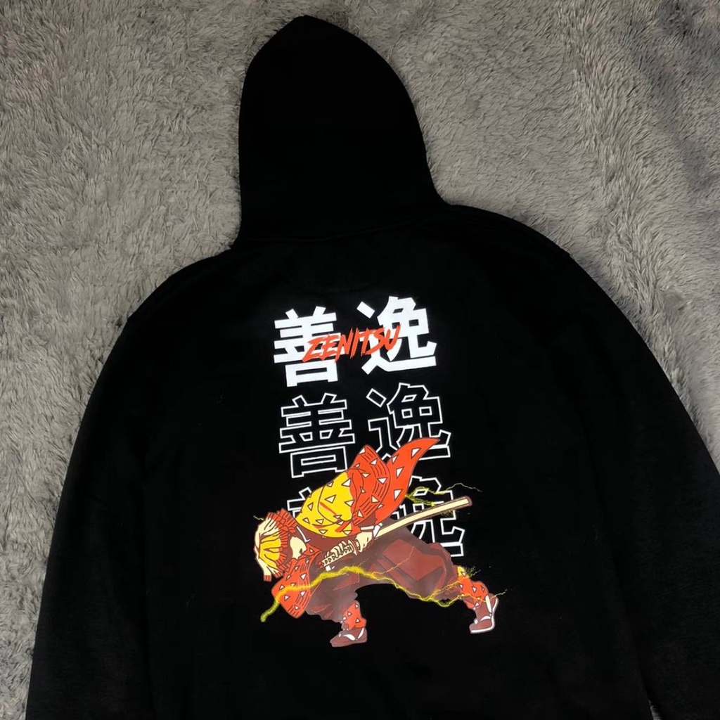 Hoodie Demon Slayer Zenitsu | Hoodie Anime Terbaru | Anime Manga Premium