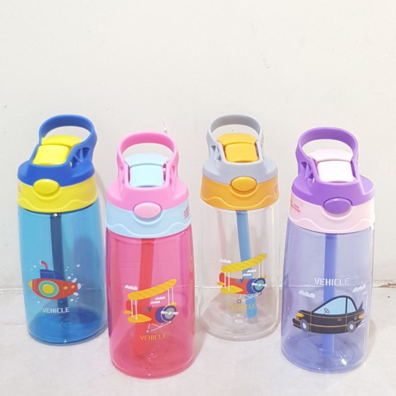 PROMO!!! BOTOL HAPPY AIR MINUM ANAK SEDOTAN MOTIF LUCU KARAKTER IMUT 480ML BPA AMAN BUAT ANAKANAK