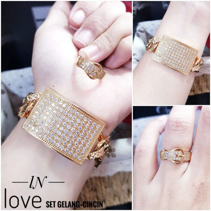 Xuping set gelang dan Cincin E5747