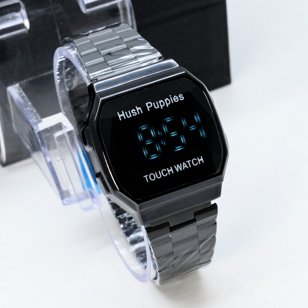 Grosiran Jam Tangan Wanita / Cewek Hush Puppies Led Touch Watch 0909HB Stainless Steel Free Box- COD