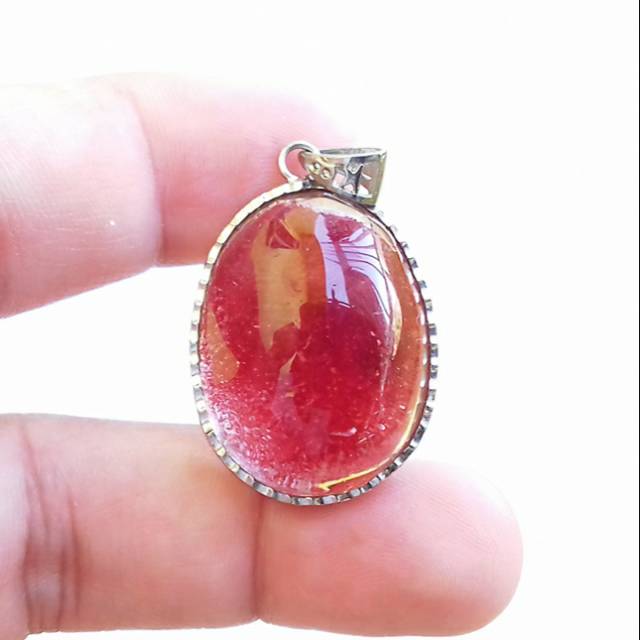 Liontin Batu Natural Kecubung Karang / Phantom Rock Crystal Quartz 08