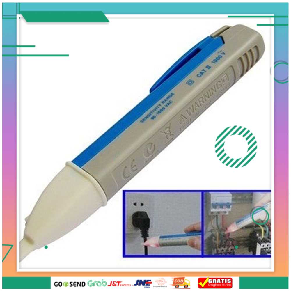 (BISA COD) FTIHSHP Pen Non-contact AC Voltage Alert Detector 90V-1000V - VD02