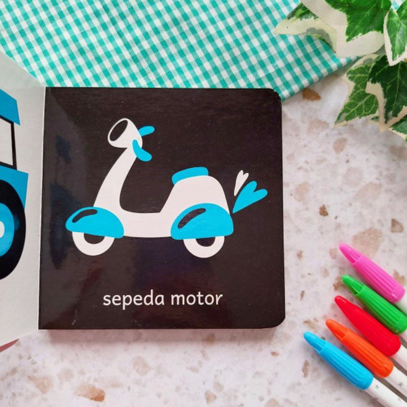 High Contrast Book : Kendaraan (Boardbook Anak) By BIP