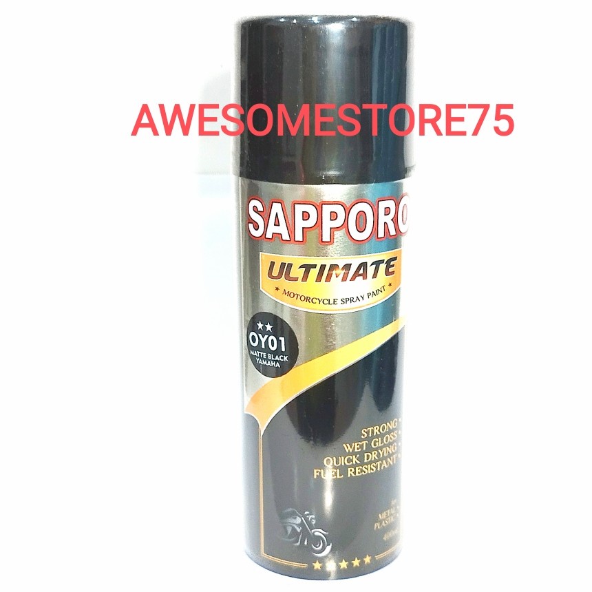 SAPPORO ULTIMATE ** OY01 MATTE BLACK YAMAHA ORIGINAL SERIES Hitam Doff Cat Semprot Pylox Pilox