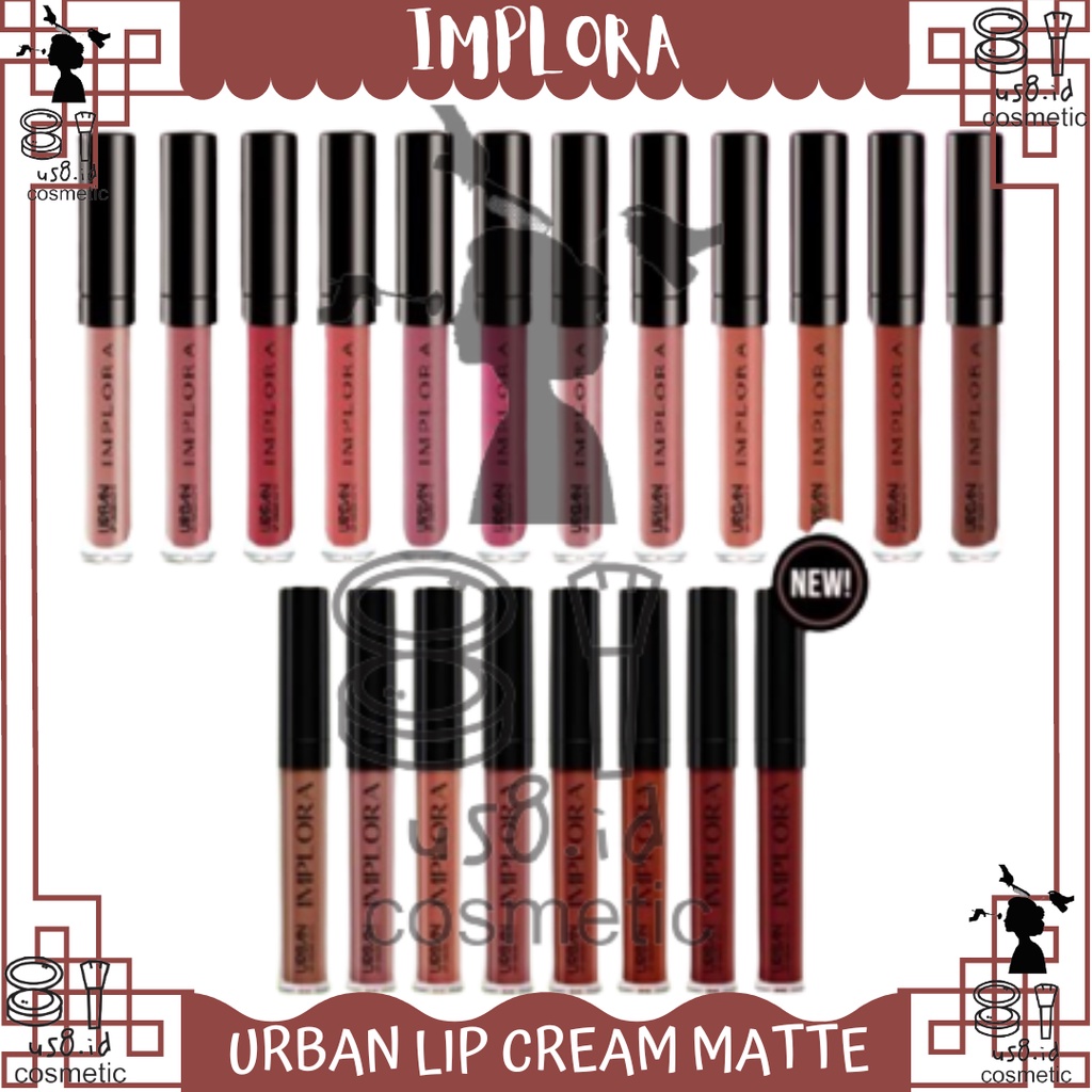 FREE BUBBLE WARP IMPLORA Urban Lip Cream Matte Original BPOM - Lipcream Surabaya