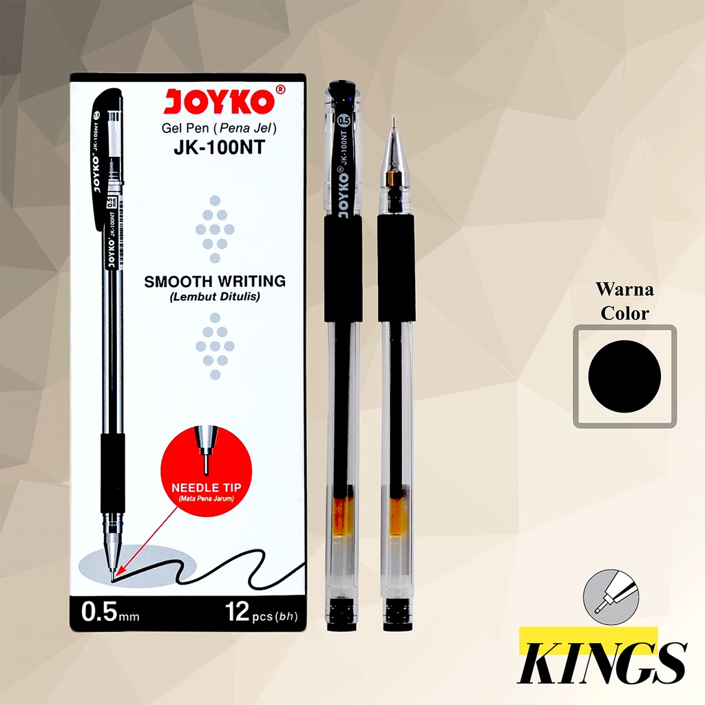 

12 PCS Joyko Ball Point / Pen / Pena / Bolpen / Pulpen Jel 0.5 mm JK-100NT