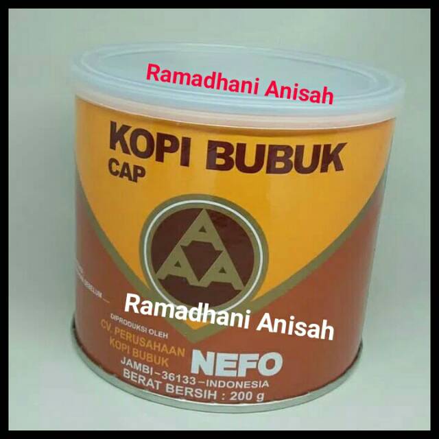 

Kopi Jambi cap AAA Nefo isi 200 gram