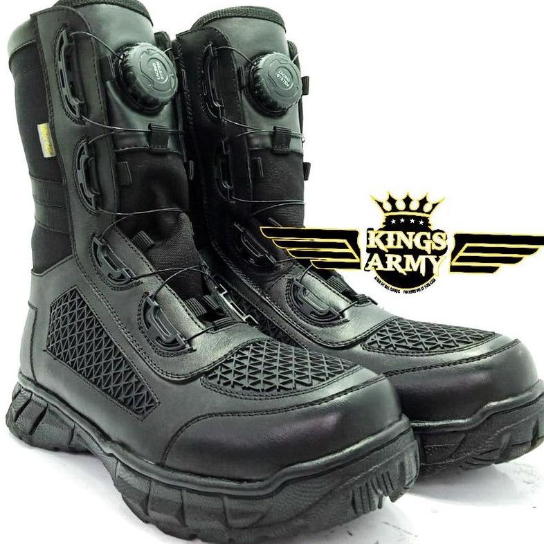 Sepatu PDL Tali Putar Boa Replika Kulit Asli Sapi Merk Kings Army Type KA-023 (KODE 6659)