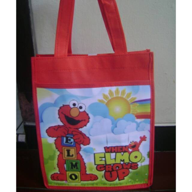 

TAS BINGKISAN KADO ULANG TAHUN KARAKTER KARTUN GAMBAR ELMO TERMURAH, UNIK, LUCU | K17