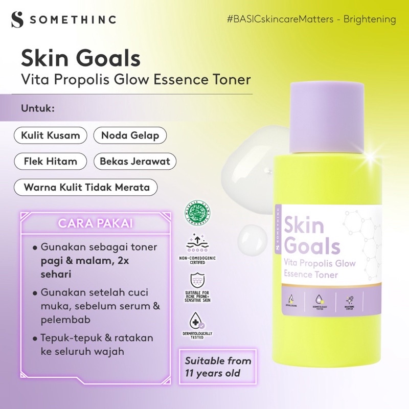 ❤ MEMEY ❤ SOMETHINC Skin Goals Moisture Silk Creme | Vita Propolis Glow Essence Toner