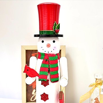 Snowman Nutcracker Kayu Dekorasi Natal Christmas Gift Kado Pajangan