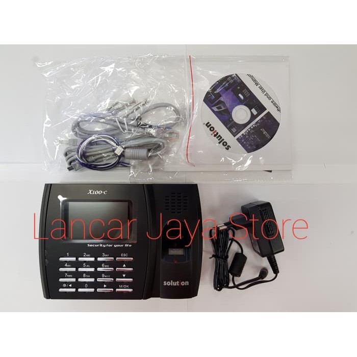 Mesin Absen Sidik Jari / Finger Print Solution X100C Hitam