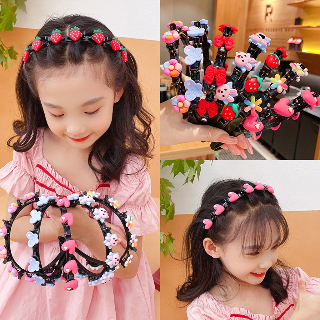 BRGUNIK Bando Anak Bandana Kepang Motif Karakter Lucu Korea Import R700