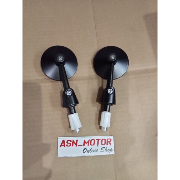 Spion jalu bulat kaca cembung BAR END Universal Semua Motor bisa