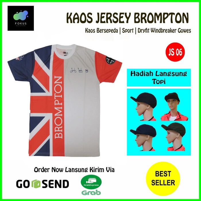 Unik Tshirt Brompton Kaos Brompton Jersey Brompton Dri Fit 001 Berkualitas