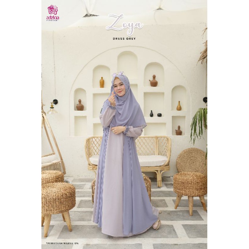 GAMIS ZOYA ORIGINAL ADZKIA HIJAB ( BISA UNTUK 2 STYLE)