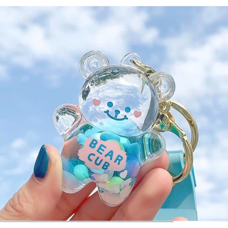 Gantungan Kunci Teddy Bear Cub Chubby Keychains Keyring Bell