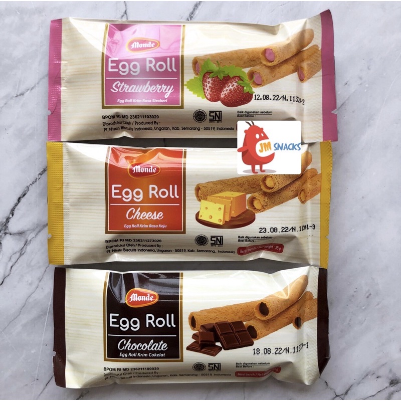 

[PROMO!!] Monde Egg Roll 35 gram - Snack Monde eggroll kecil nikmat dan hemat