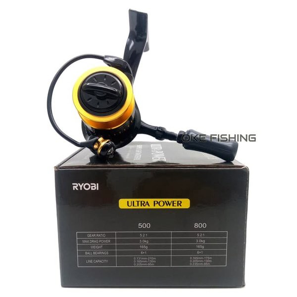Gulungan Pancing Reel Pancing Ryobi Ultra Power 800 6 1bb Power Handle Katrol Pancing/Pancingan