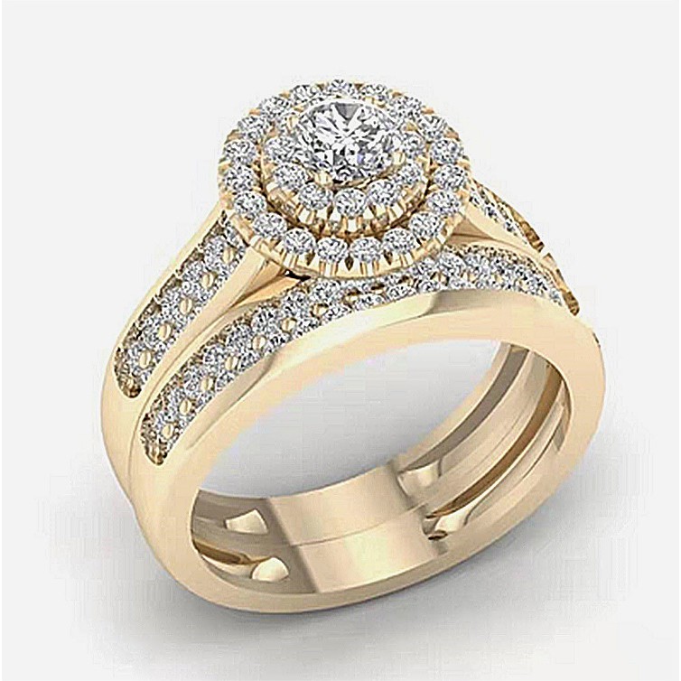 ladies wedding ring set