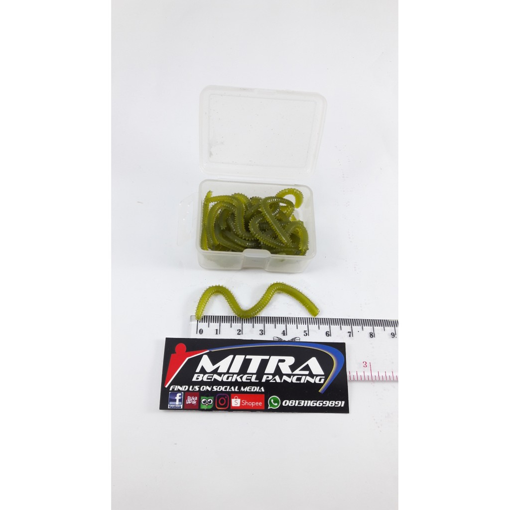 Soft Lure Umpan Pancing Cacing laut Hijau soft bait sea worm