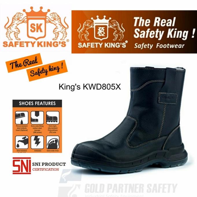 Jual Sepatu safety shoes Kings kwd 805X original by safety kings QC SNI HD Shopee Indonesia