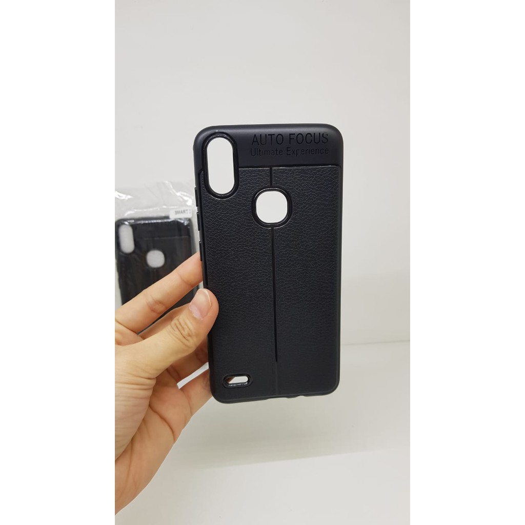 Auto Fokus Infinix Smart 3 6.2 inchi Leather Soft Case Infinix Smart 3 AUTOFOCUS Motif Kulit Jeruk