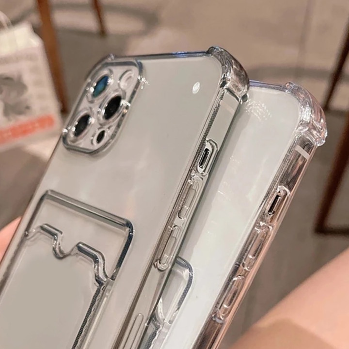 Soft Case Silikon Transparan Dengan Slot Kartu Untuk VIVO Y12a Y12S Y20 Y17 Y11 Y12 Y15 Y15S Y21 2021s Y33S V23 5G