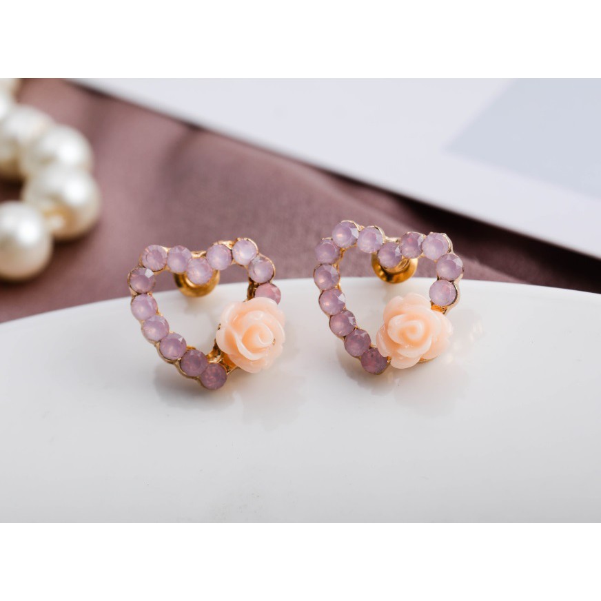 9 Pasang Set Anting Tusuk Wanita Mutiara Bunga Hati Stud Aksesoris Fashion Wanita womens Earring