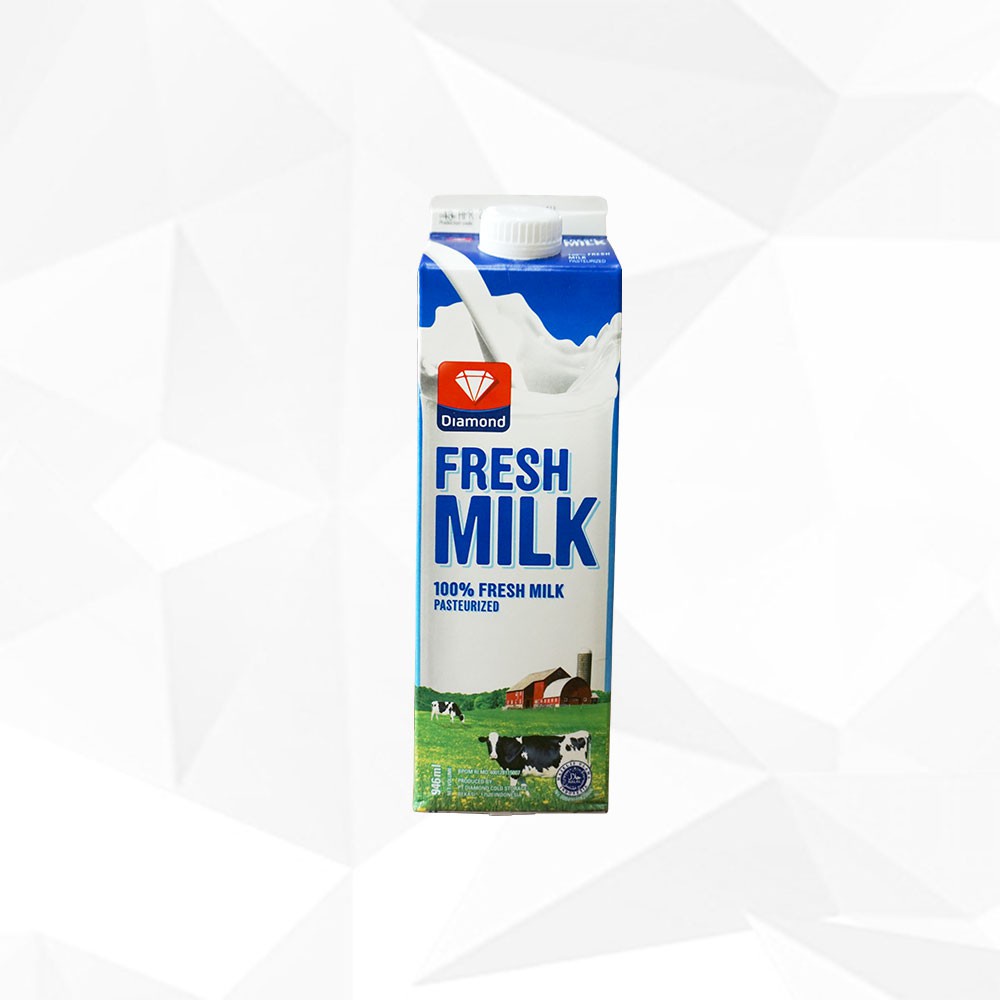 Promo Harga Diamond Fresh Milk Plain 946 ml - Shopee