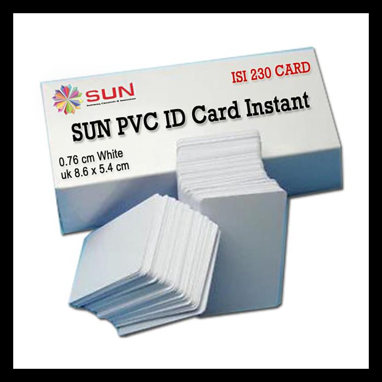 

Sun Pvc Id Card 0,76 White Uk 8.6 X 5.4 Cm (Kertas Pvc Instant) Hemat