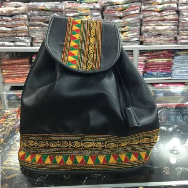 RANSEL SERUT BORDIR ACEH / TAS ACEH MOTIF PUCUK REBUNG