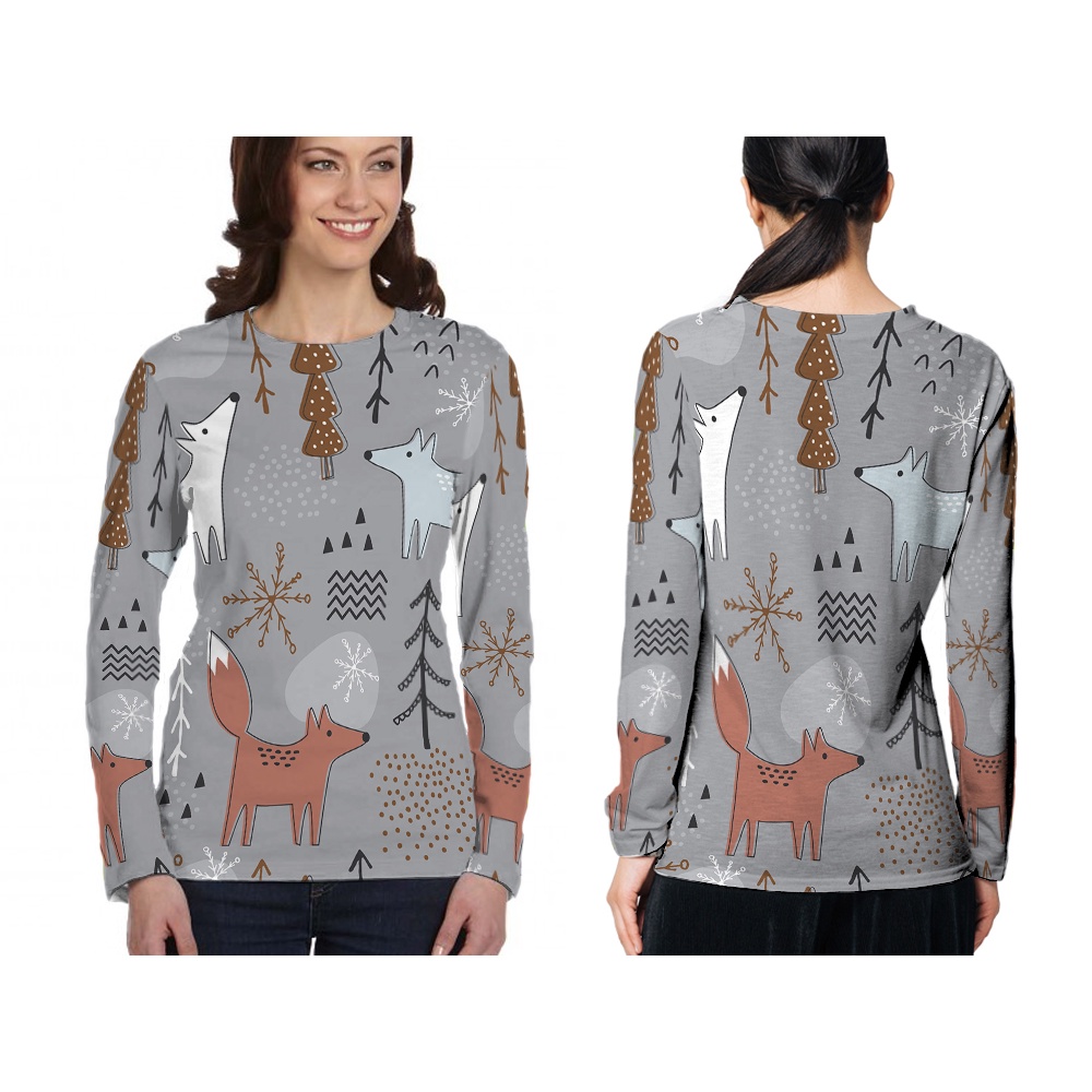 Utamamedia - Kaos Natal Lengan Panjang | Kaos Merry Christmas Wanita | Kaos Natal 2021