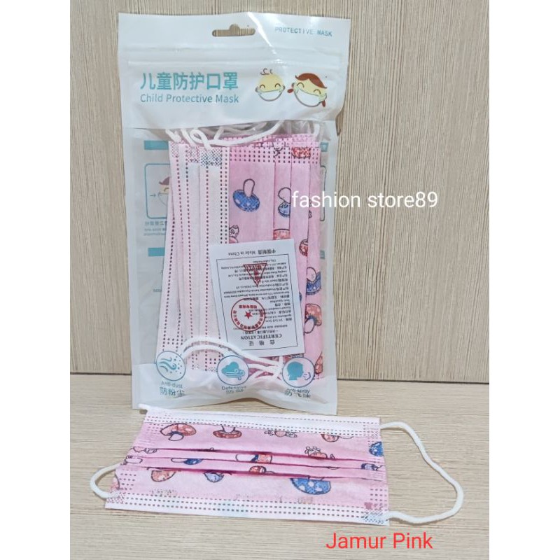 Masker Anak 3ply isi 10pcs ready siap kirim Quality import Masker Anak 3ply bestseller