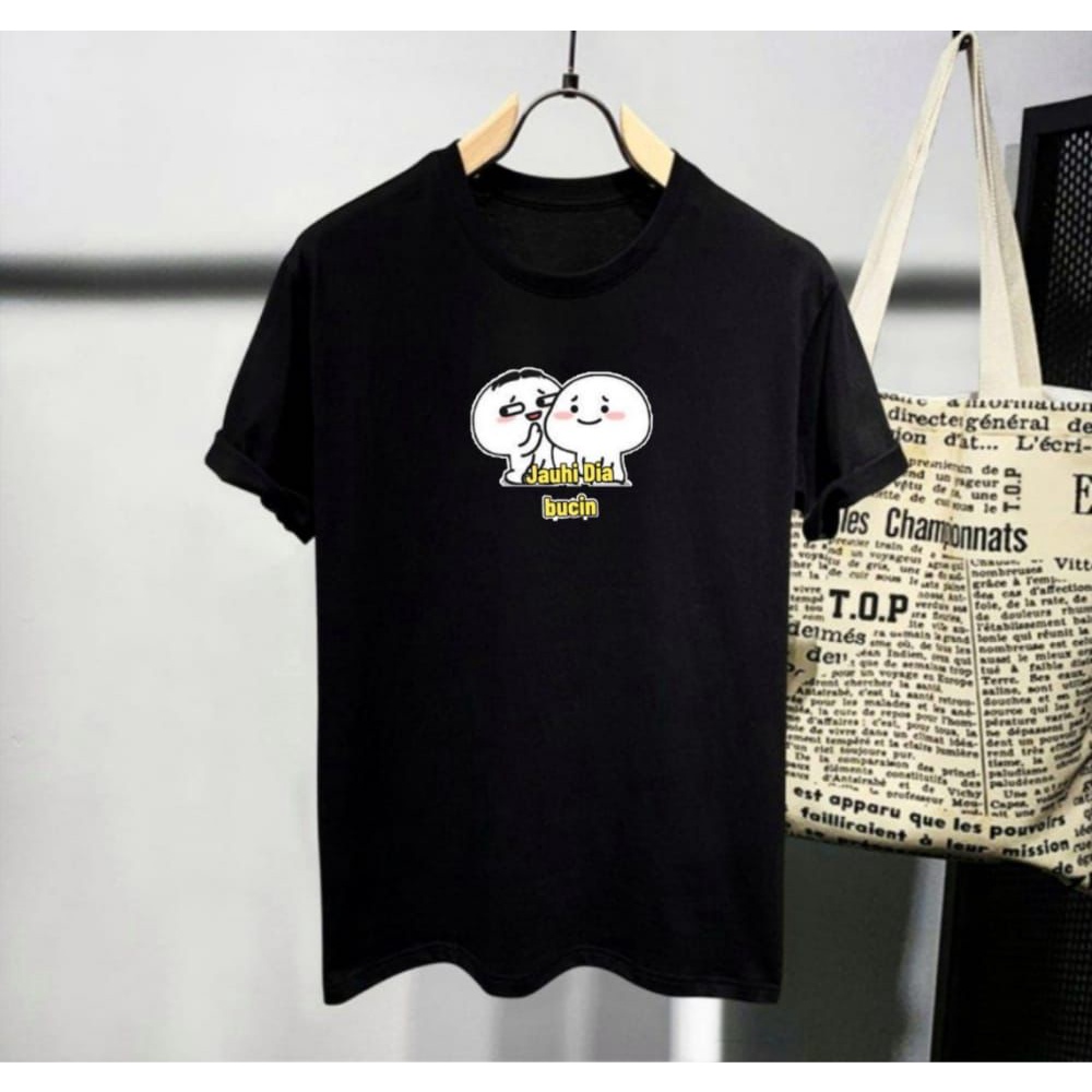 Noveli wear - Kaos emote pentol oversize baju kaos hitam distro murah edition unisex trendy motif kaos couple