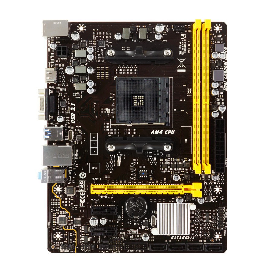 BIOSTAR A320MH AMD A320 AM4 DDR4 Micro ATX Motherboard